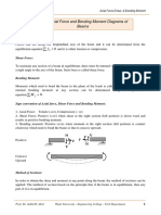 Shear, Axial Force and Bending Moment Diagrams of Beams