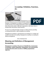 Management Accounting: Definition, Functions, Objectives, Roles