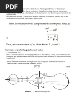 Determination of Specific Charge by Thomson's Method