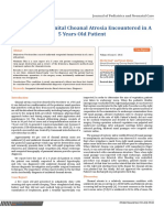 Unilateral Congenital Choanal Atresia Encountered in A 5 Years Old Patient