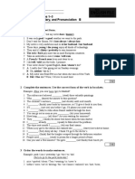 Progress Test Files 1-3 Grammar, Vocabulary, and Pronunciation B