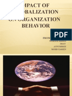 Impact of Globalization On Organization Behavior: Waseem Ahmed Iman Annushree Mohd Yaseen