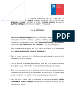 Contesta Reclamación de Filiación Paul Godoy