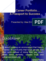 The Career Portfolio A Passport To Success: Presented By: Alaa El-Halwagy