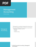 Management Accounting: Product Costing