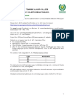 JC1 Subject Combination and Prerequisites (2021)