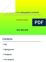 My Research On Cryptographic Protocols: Sreekanth Malladi