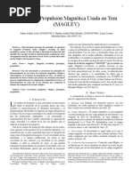 Principio de Propulsión Magnetica Usada en Tren (MAGLEV) PDF