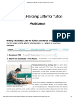 Writing A Hardship Letter For Tuition Assistance (With Sample)