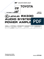 Service Manual: Audio System Power Amplifier