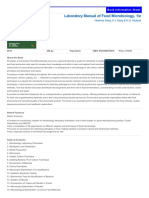 Laboratory Manual of Food Microbiology, 1/e: Book Information Sheet Book Information Sheet