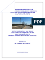 Electrificación Media y Baja Tensión Complejo de Producción Integral Avícola Gral. Pedro María Freites. Cantaura Municipio Freites. Estado Anzoátegui