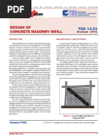 Design of Concrete Masonry Infill: Related TEK