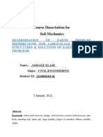 Course Dissertation For Soil Mechanics