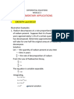 Elementary Applications: I. Growth and Decay