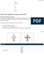 Item # Oh, Pneumatic Valve Actuators: Pressures To 150000 Psi (10342 Bar)