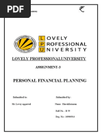 Personal Financial Planning: Lovely Professionaluniversity