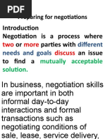 Unit1 Preparing For Negotiations: Negotiation Is A Process Where or Parties With An Issue To Find A