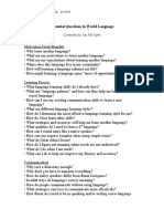 Essential Questions in World Language: Compiled by Jay Mctighe 4/19/09