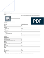 Technical Data of KTP 4000 Basic HMI Siemens