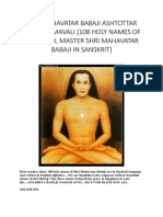 108 Holy Names of Shri Mahavatar Babaji in Sanskrit