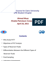 Dokumen - Tips PVT Short Course For Cairo University Spe Student Chapter Ahmed Muaz Khalda Petroleum Company April 23 2011