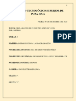 Declaración de Funciones Simples y Con Parámetros.