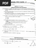 Model Test Paper 17 For Maths