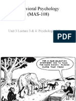 Behavioral Psychology (MAS-108) : Unit 3 Lecture 3 & 4: Psychological Testing