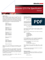 Datacolor QTX File Specification PDF