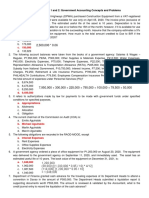 ACCO 30033 Quiz 1 and 2: Government Accounting Concepts and Problems