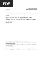 How President Barack Obama Reshaped The Rhetorical Presidency by PDF