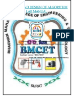 Analysis and Design of Algorithm Lab Manual