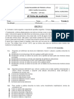 2010-11 10º Ano, 4 Ficha de Avaliação - VA e VB - e Critérios de Correcção