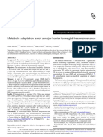 Metabolic Adaptation Is Not A Major Barrier To Weight-Loss Maintenance