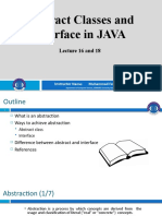 Abstract Classes and Interface in JAVA