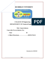 Debre Birhan University: COLLEGE OF Engineering DEPARTEMENT OF Chemical Engineering