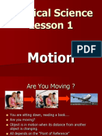 Physical Science Lesson 1: Motion