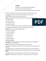 Questionnaires Sur L'empire Du Ghana, Du Mali Et Du Songhoï