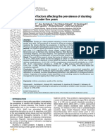 Analysis of Factors Affecting The Prevalence of Stunting On Children Under Five Years 8429