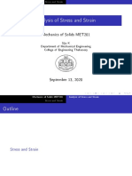 Analysis of Stress and Strain: Mechanics of Solids MET201