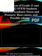 Experiences of Grade 11 and Grade 12 STEM Students Towards Academic Stress and Pressure: Root Causes, and Possible Solutions