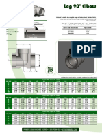Leg 90° Elbow: Welding Gap and Minimum Flat Dimension For Socket Weld Fittings