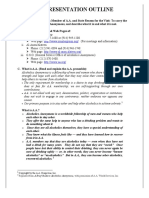 P.I. Presentation Outline: Reprinted From, With Permission of A.A. World Services, Inc