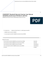 GSM500BT Bluetooth Barcode Scanner User Manual GENERALSCAN ELECTRONICS LIMITED