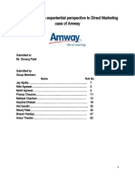 Project Report On Experiential Perspective To Direct Marketing Case of Amway