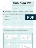 Congruent Triangle Proofs & CPCTC