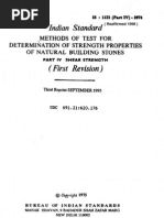 Hidian Standard: Methods of Test For I Determitbation of Strength Properties 1 ! of Natural Building Stones J