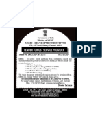 Tender For GST Service Provider: Msme - Development Institute