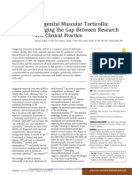 Congenital Muscular Torticollis: Bridging The Gap Between Research and Clinical Practice